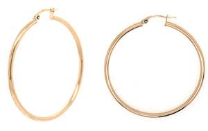 Yellow Gold: Gold Hoops - 35mm