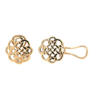 Yellow Gold: Celtic Style Clip On Earrings