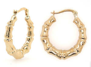 Bamboo Creole Hoops