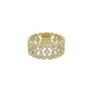 Lattice Pattern Diamond Ring