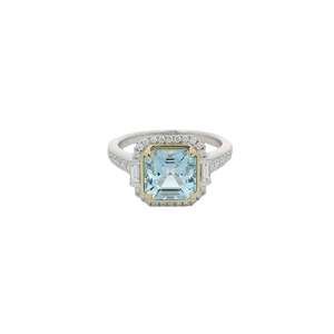 Aquamarine & Diamond Dress Ring