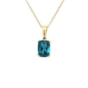 Cushion Cut Double Claw Pendant