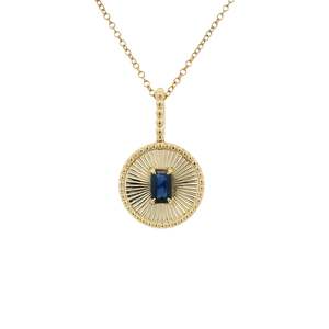 Sapphire Disc Pendant