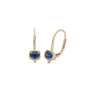 Drops: Sapphire & Diamond Leverback Earrings