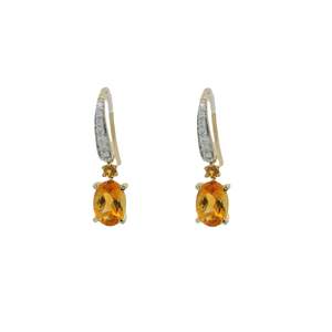 Citrine & Diamond Drops