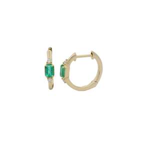 Hoops: Emerald & Diamond Hoops