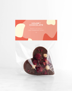 Valentines Day: Raspberry Hazelnut Milk Chocolate Heart