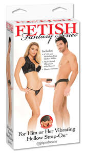 FOR HIM OR HER VIBRATING HOLLOW STRAP-ON
