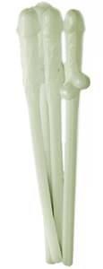 GLOW IN THE DARK PENIS STRAWS