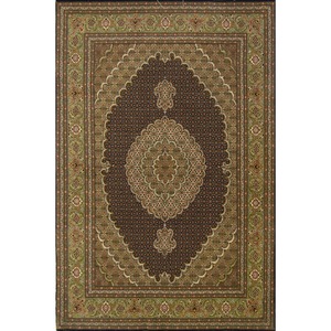 Tabriz: Fine Hand-knotted Wool & Silk Tabriz Persian Rug 151cm x 219cm