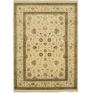 Fine Hand-knotted Wool & Silk Rug 199cm x 301cm