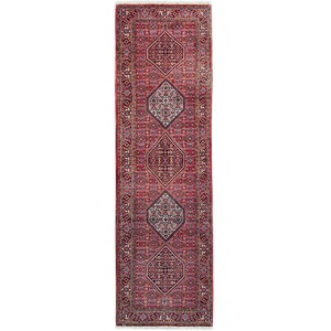 Super Fine Hand-knotted Wool Bijar Persian Runner 83cm x 306cm