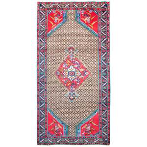 Bijar: Hand-knotted Wool Tribal Persian Bijar Hallway Runner 143cm x 287cm