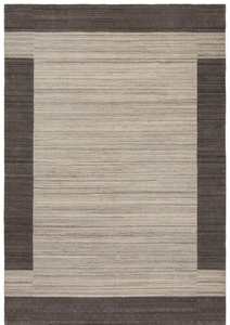 Modern Cream & Grey Wool Rug