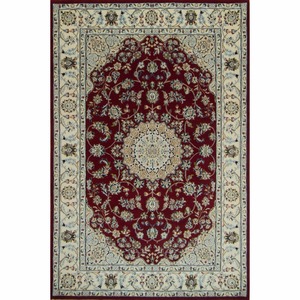 Hand-knotted Wool & Silk Traditional Rug 122cm x 188cm