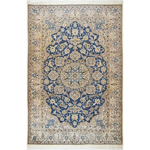 Nain: Authentic Super Fine Persian Hand-knotted Nain Wool and Silk Rug 205cm x 308cm