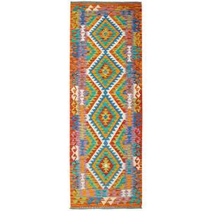 100% Wool Kilim Small Rug 75cm x 207cm