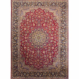 Isfahan: Hand-knotted Wool Persian Najafabad (Isfahan) Rug 293cm x 404cm
