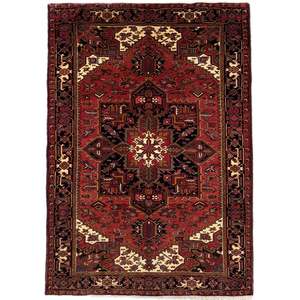 Heriz: Fine Hand-knotted Wool Gravan Heriz Persian Rug 210cm x 290cm