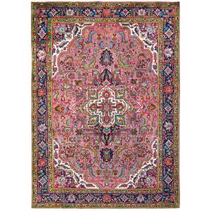 Heriz: Hand-knotted Wool Persian Vintage Rug 210cm x 288cm