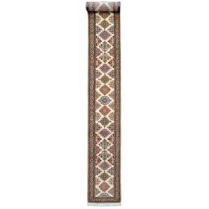 Fine Hand-knotted Wool Saruk Persian Runner 57cm x 516cm