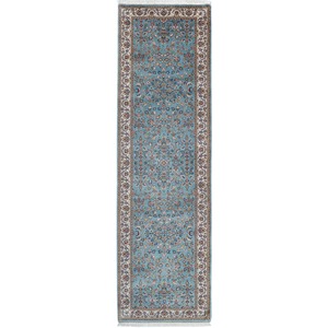 Sarouk: Fine Hand-knotted Wool Hallway Runner 82cm x 248cm