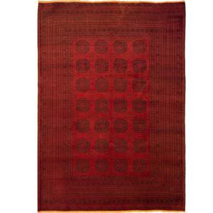 Vintage Hand-knotted 100% Wool Tribal Afghan Rug 195cm X 288cm