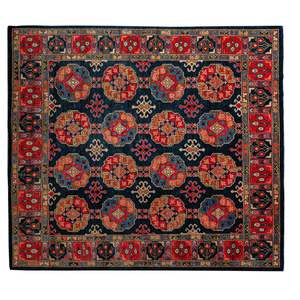 Hand-knotted Wool Turkmen Large Square Rug 275cm x 275cm