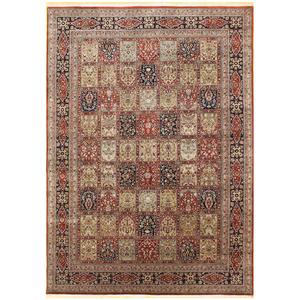 Fine Hand-knotted Wool & Silk Traditional Rug 253cm x 348cm