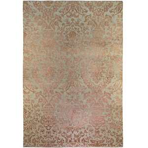 Damask Rugs: Fine Handmade Wool & Silk Damask Modern Rug 171cm x 244cm