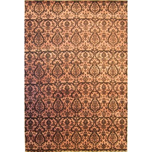 Damask Rugs: Fine Hand-knotted Wool & Silk Modern Rug 306cm x 432cm
