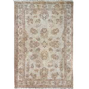 0 5 X 1: Handmade Wool Cream Rug - Small 58cm x 89cm