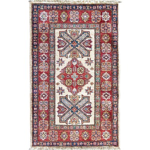 0 5 X 1: Fine Hand-knotted Wool Traditional Small Rug 65cm x 97cm