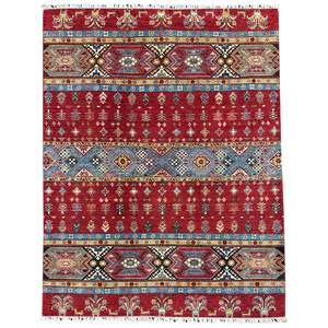 Fine Hand-knotted Tribal Wool Rug 167cm x 239cm