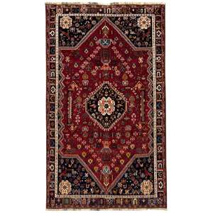 Fine Hand-knotted Wool Shiraz Persian Rug 185cm x 292cm