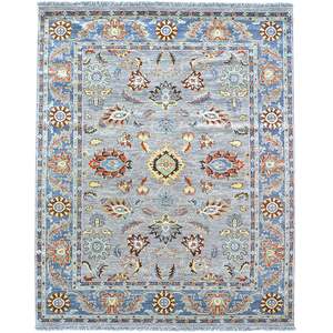 Fine Hand-knotted Wool Oushak Large Rug 283cm x 364cm