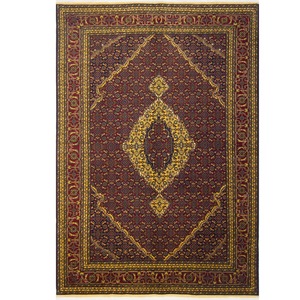 Afghani Rug: Fine Hand-knotted Wool Afghan Mahi Rug 199cm x 298cm