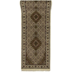 Mahi: Fine Hand-knotted NZ Wool Tabriz-Mahi Design Runner 84cm x 300cm