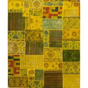 Patchwork Rugs: Hand-knotted Modern Wool Patch-work Rug 244cm x 302cm