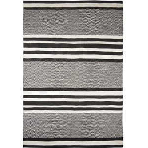 Clearance 1: Handmade Black & Grey Kilim Rug 152cm x 241cm