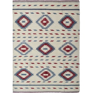 Modern Persian: Hand-woven 100% Wool Kilim Rug 1.81cm x 241cm