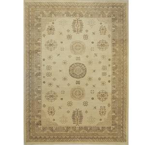 Beige Rugs: Hand-knotted Wool Khothan Large Rug 306cm x 420cm