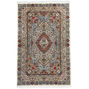 Persian: Fine Hand-knotted Persian Kashmar Rug 197cm x 295cm