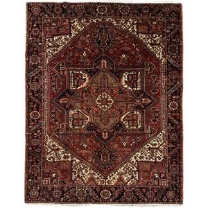 Persian: Fine Hand-knotted Wool Gravan (Heriz) Persian Rug 260cm x 334cm