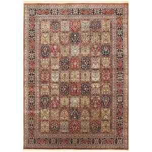 Wool Silk Rugs: Fine Hand-knotted Bakhtiari Wool & Silk Rug 248cm x 347cm
