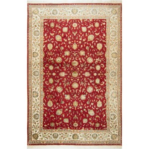 Kashan: Fine Hand-knotted Wool & Silk Kashan Rug 200cm x 300cm