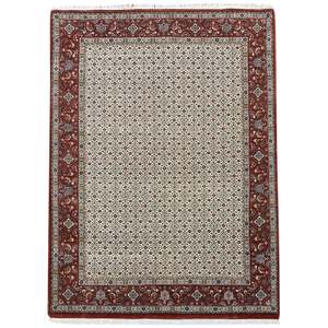 Wool Rugs: Fine Hand-knotted Wool & Silk Rug 166cm x 245cm