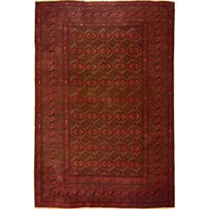 Vintage Hand-knotted 100% Wool Turkmen Rug 220cm X 269cm