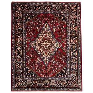Persian: Fine Hand-knotted Traditional Sarukh Persian Rug 220cm x 307cm