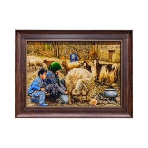 Rugs Under 500: Fine Hand-Knotted Pictorial Village Scene Rug 63cm x 89cm